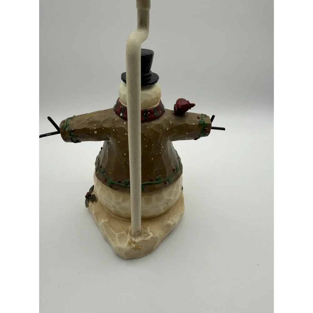 Forest Friend Frosty Snow Man Tea Light Lamp Candle Holder w/ Metal Shade